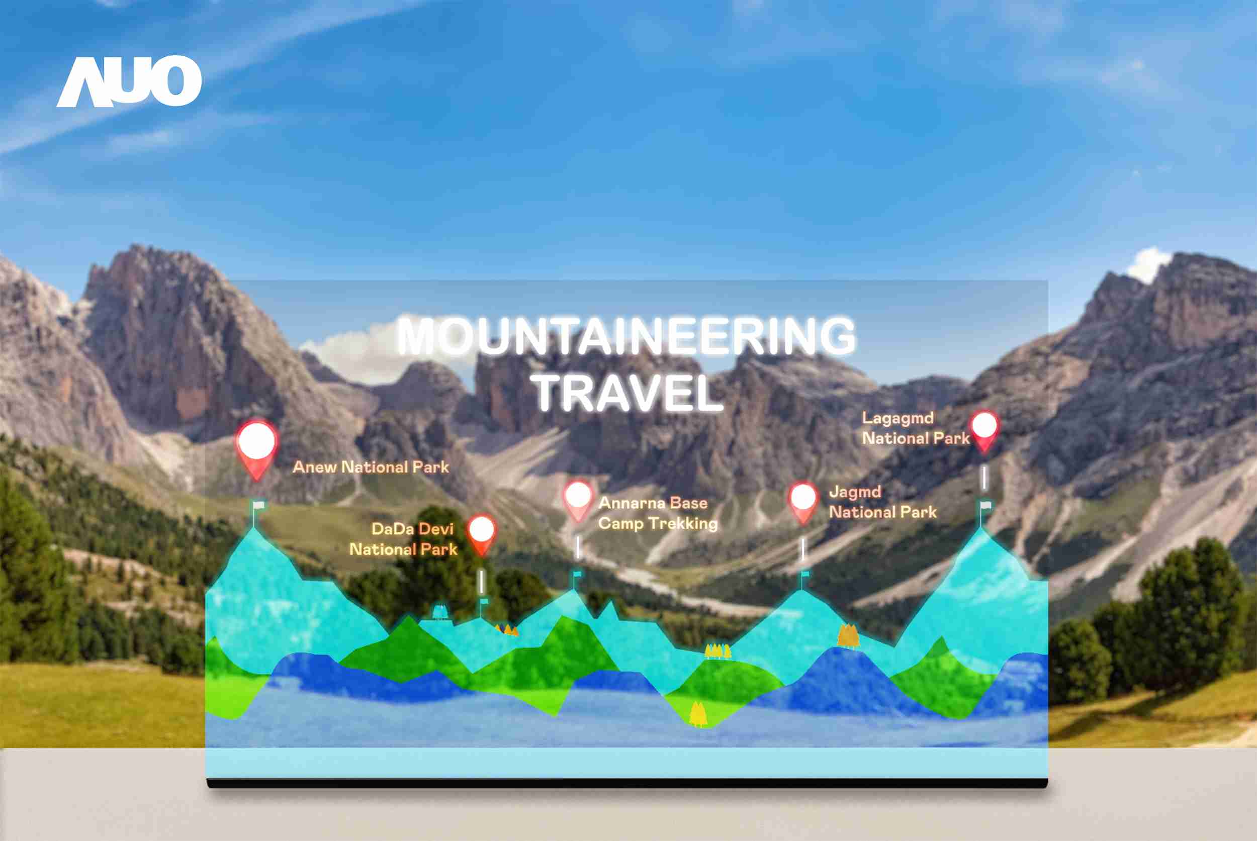 赏金国际展示全球单片尺寸最大(*)42吋透明Micro LED显示器拼接而成的〝64吋透明Micro LED显示器〞，，具备高透明度、、、、1,000 nits高亮度、、、、广色域、、采用三边无边框的无缝拼接等多重特色，，呈现超高清、、细腻画质而不遮挡后方视觉，，，，满足层峰需求，，，可广泛运用于零售、、艺术展览或商业空间等场域